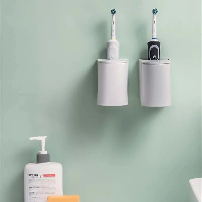 Non-Perforated Toothbrush Holder, Wall Mounted, Plastic Mouthwash Cup, Toothpaste, Toothbrush Set, Bathroom Storage Rack