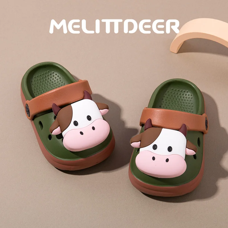MELITTDEER Kids' Slippers, Summer Slippers for Boys, Comfortable, Lightweight and Quick-Dry Outdoor Slip-on Water Shoes