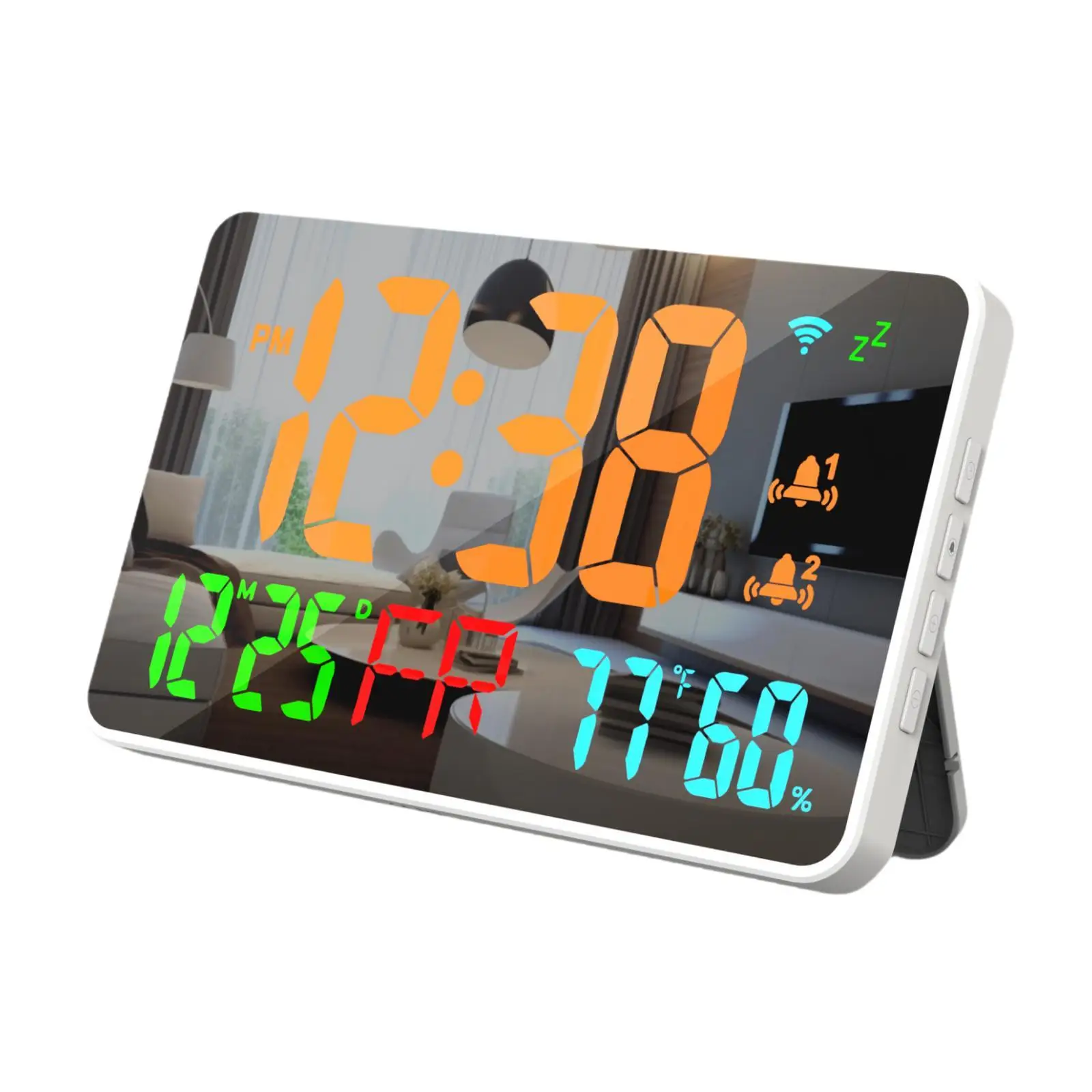 

Digital Alarm Clock Wall Clock 12/24H Desk Clock for Bedroom Kitchen Bedside