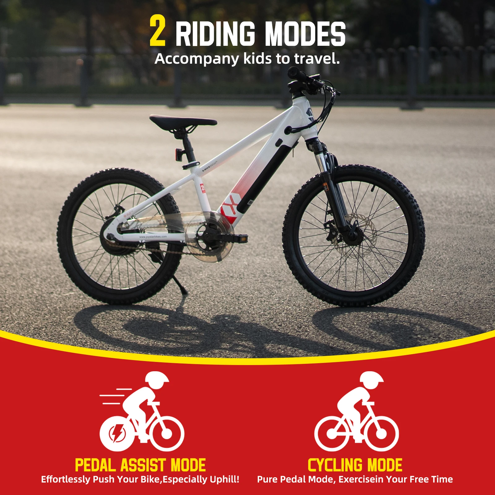 JOYSTAR elektrische fiets voor kinderen tieners vanaf 7 jaar met 250 W motor, 15 mijl 15 MPH elektrische mountainbike veilige mini-e-fietsen