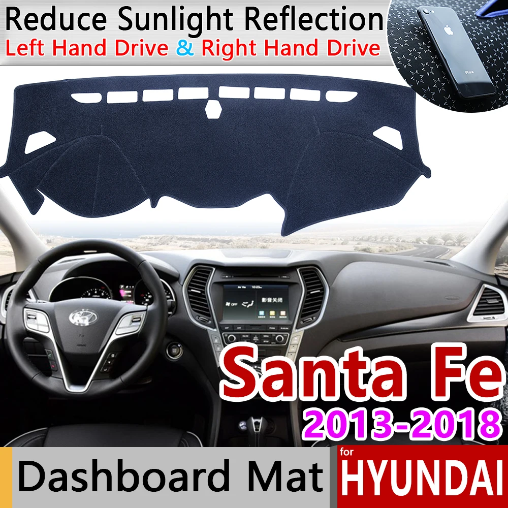 

for Hyundai Santa Fe 2013 2014 2015 2016 2017 2018 DM IX45 Anti-Slip Mat Dashboard Cover Pad Sunshade Dashmat Carpet Accessories