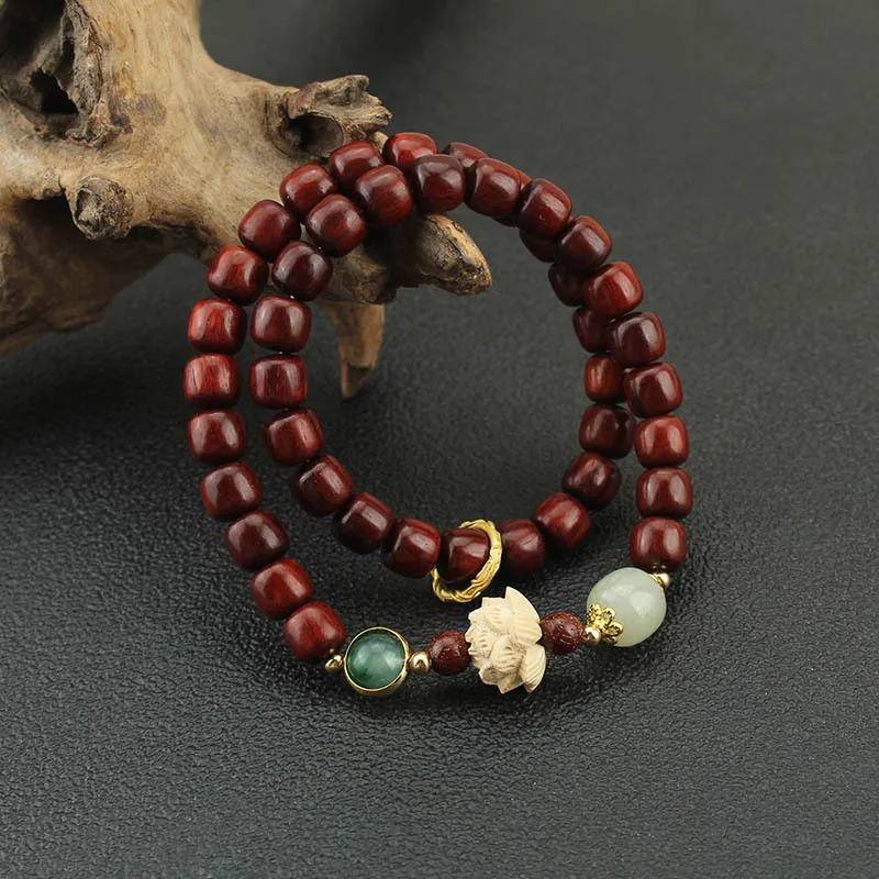 

Аксессуары для рукоделия: бусины из кровавого сандала старинной формы 8 мм, браслет, украшения в стиле Гочао, бусины Вэньвань Будда, для ночного рынка/туристических мест