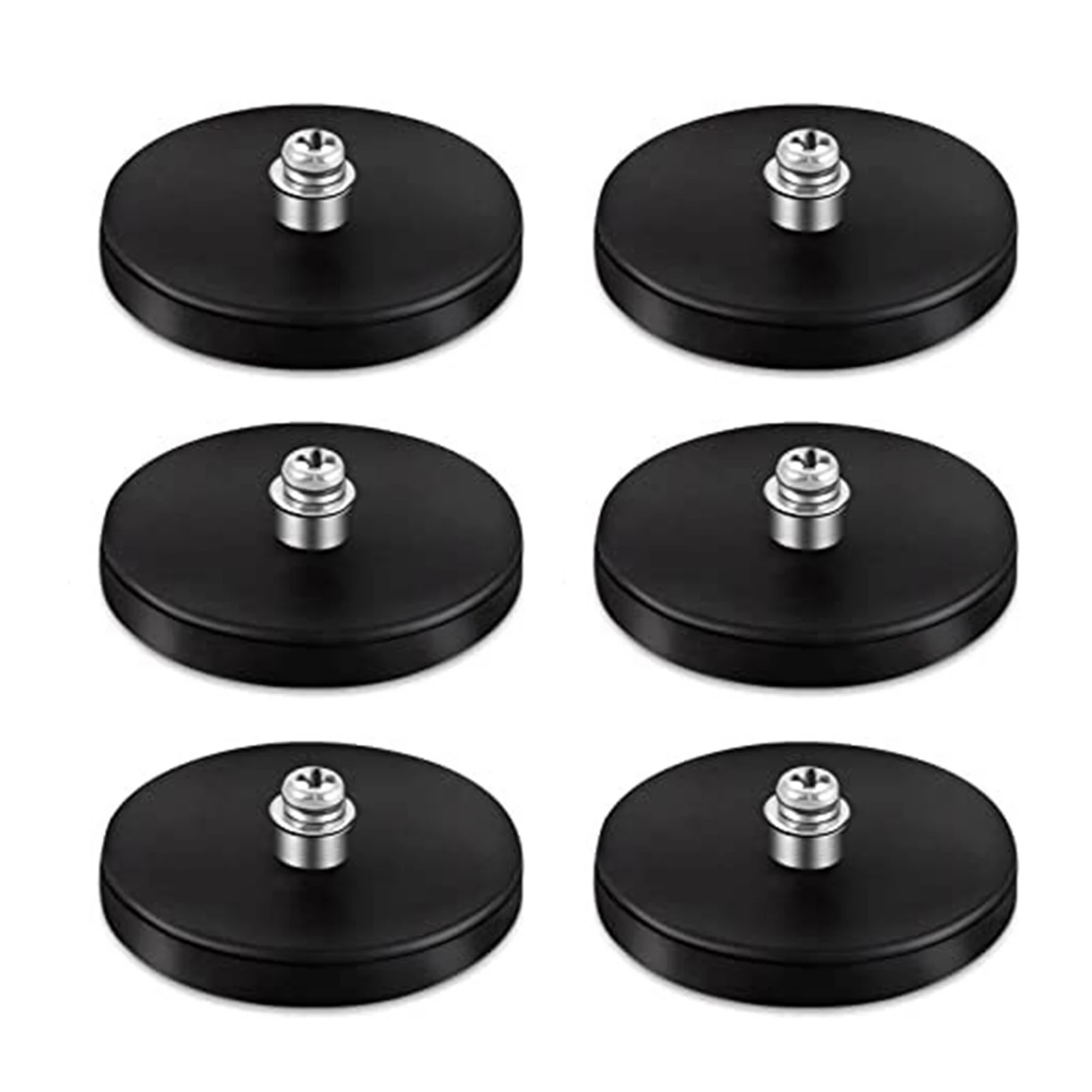 

Rubber Coated Magnets 6PCS Neodymium Magnet Base With Rubber Coating Magnetic Mounting Bracket For Mount Lights Cameras Van And