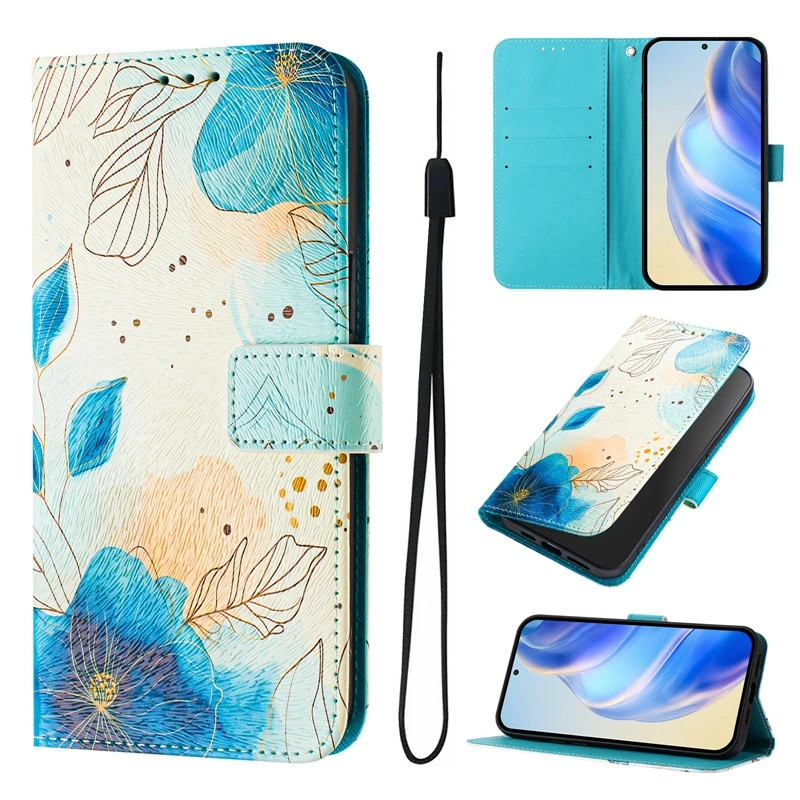 Poco X6 X5 X4 X3 Pro Case Painted Wallet Phone Cover For Xiaomi Poco X6 Pro PocoX6 X5 X3 NFC X4Pro 5G X4 GT Leather Case Fundas