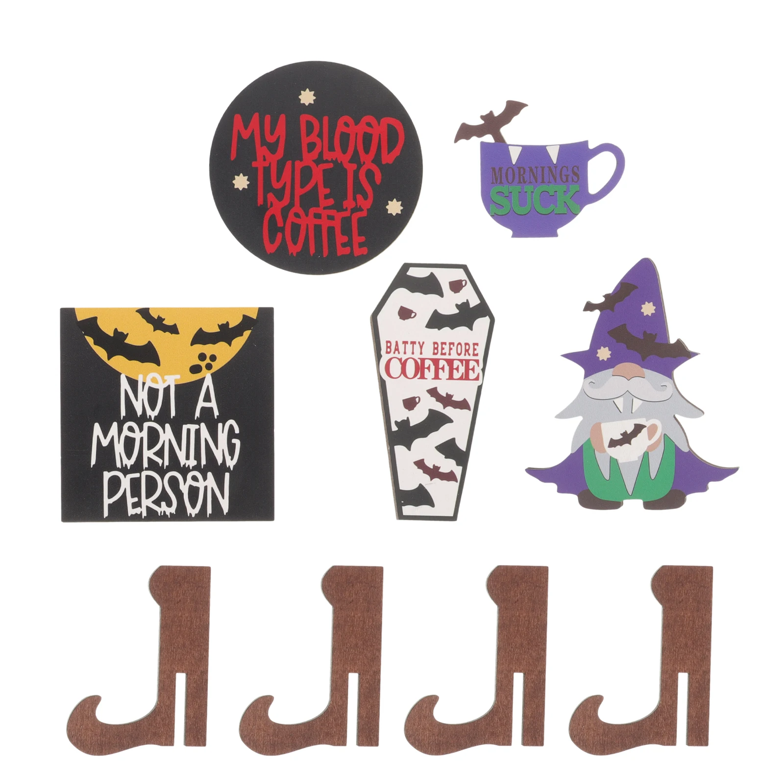 Halloween Bat Decor Tiered Tray Wood Signs Tabletop Fall Kitchen Halloween Wood Signs Decorations Indoor Party