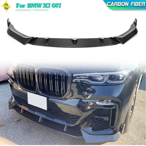 탄소 섬유 자동차 앞 범퍼 립 스포일러, BMW X7 G07 M-스포츠 유틸리티 2019-2022 프론트 립 친 에이프런 스플리터 바디 키트 FRP
