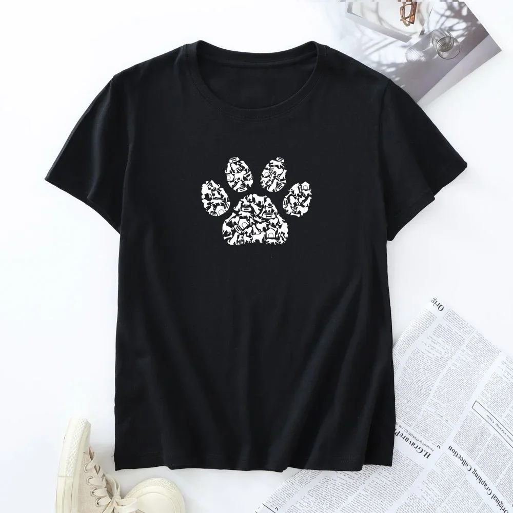 Plus Size Women's Tees Short Sleeve T-shirt 100% Cotton Summer Tops Woman Clothing Female Tshirt Graphic T Shirts