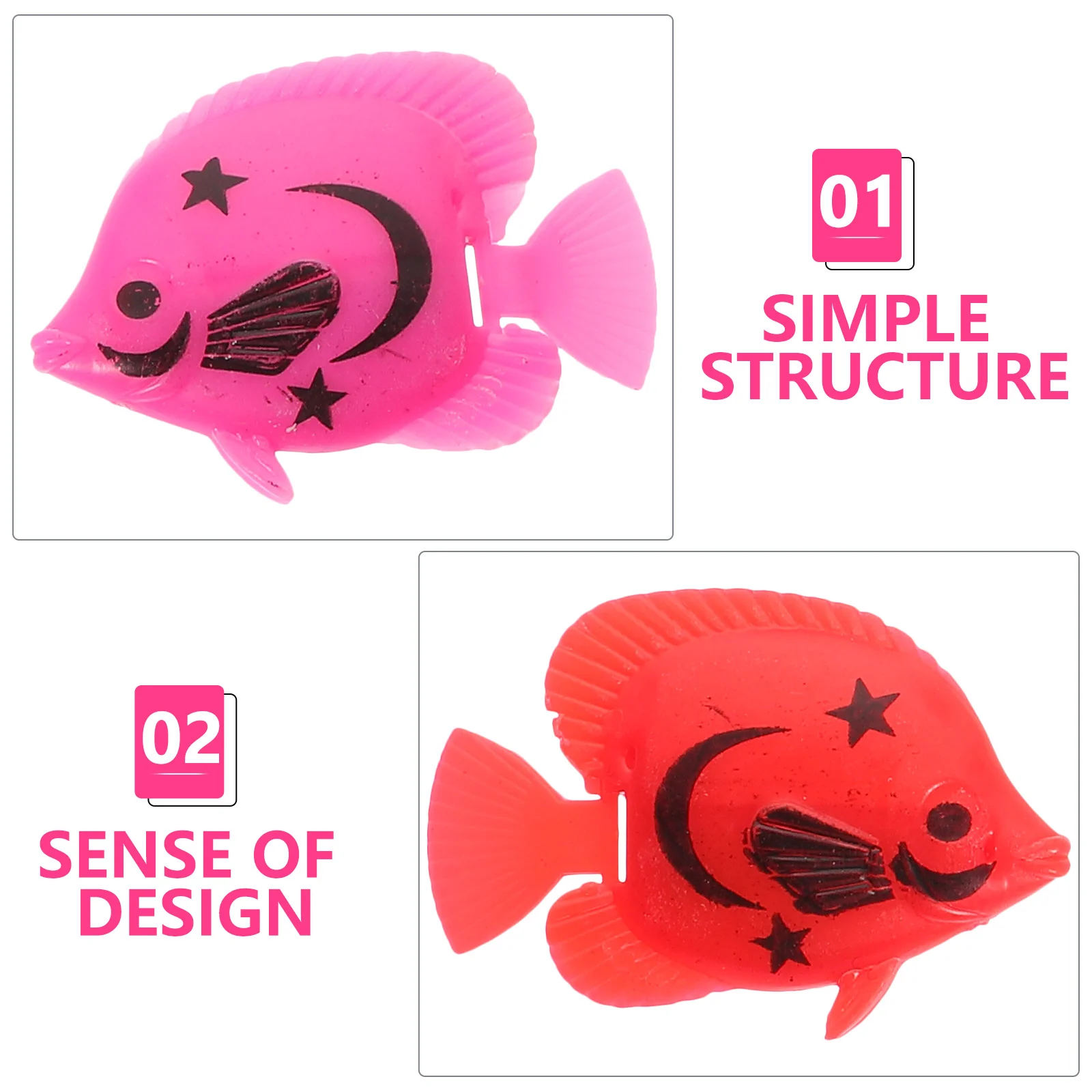 10 Pcs namental Fake Fish Plastic Artificial Lifelike for Tank Aquarium Decor Floating Bright Colors Realistic Patterns