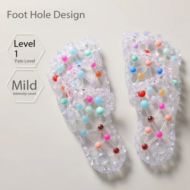 

2026 New Summer Women's Acupressure Massage Slippers Foot Reflexology Bath Slippers Non Slip Quick-Dry Home Spa Sandals