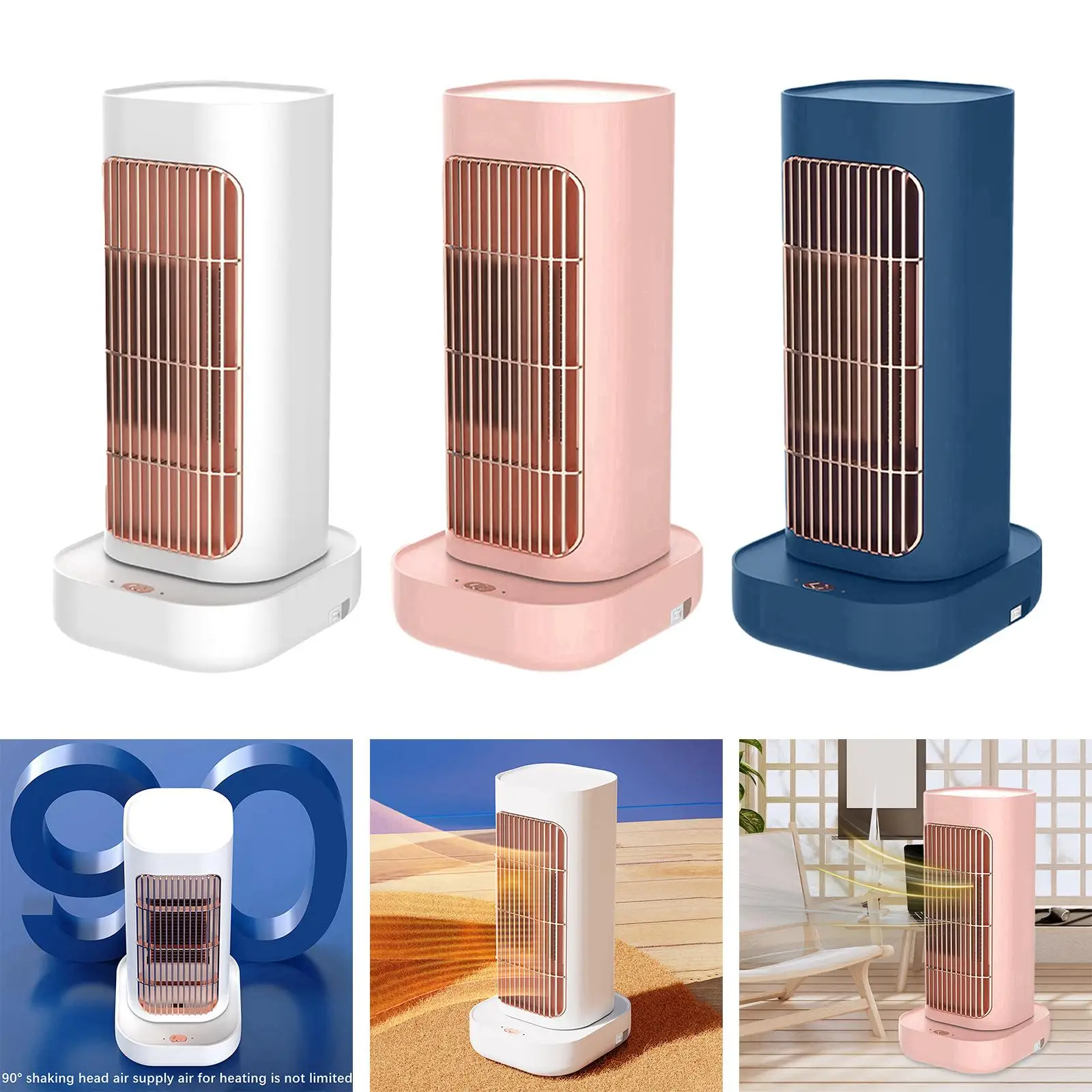 Space Heater Electric Quiet Mini Desktop Heater Overheat Protection Portable Heater Adjustable for Dorm Room Indoor Use