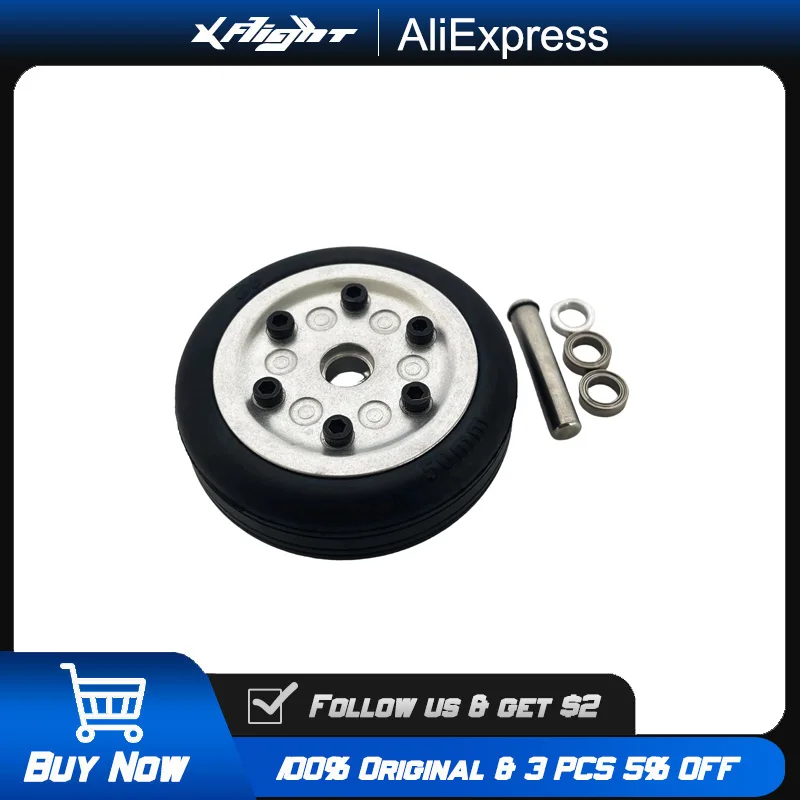 

XAERO RC Model Wheels 50-65mm, Hollow Vacuum Rubber Tires for Airplane Landing Gear, Durable Lightweight with Aluminum Hub