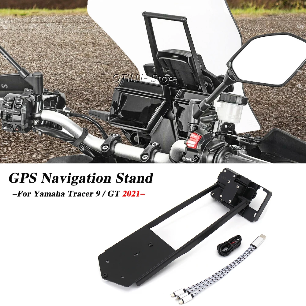 

New 2021 - Motorcycle Accessories Front Phone Stand Holder Phone GPS Navigaton Plate Bracket TRACER 9 / 900 GT tracer 900 / 9 GT