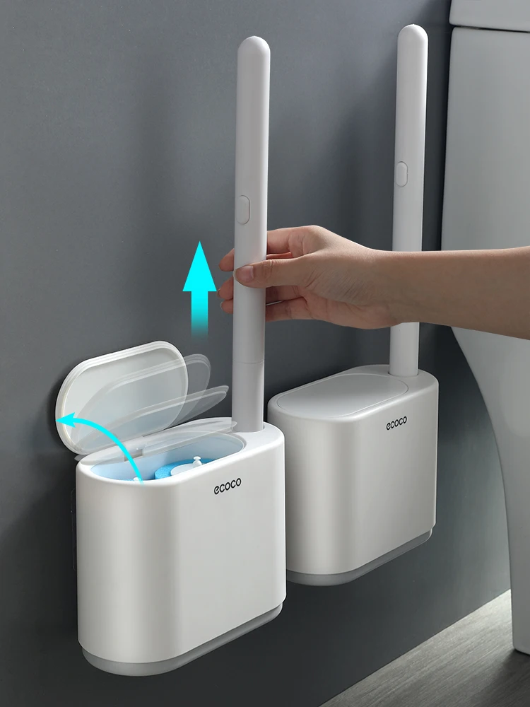 The product can be customized. disposable toilet brush wall-mounted household toilet has no dead angle to clean squat toilet.