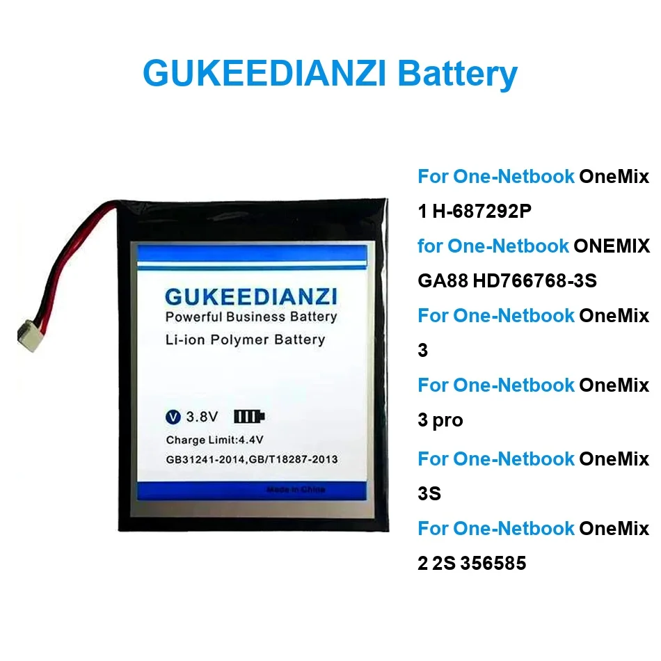 

Аккумулятор высокой емкости H-687292P 3PRO 6200-13050 мАч для One-Netbook Onemix 2S 3S GA88 1 2 3 356585 Pro