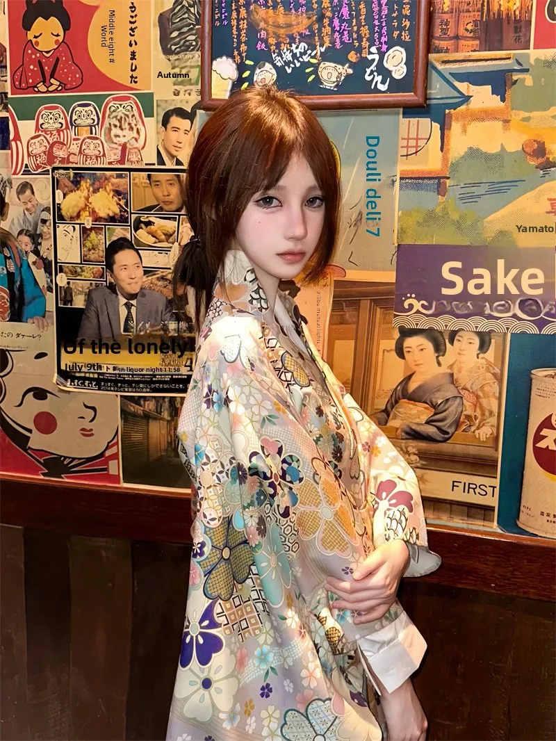 

Новое японское кимоно для женщин, улучшенное традиционное японское кимоно для фотосессий, полиэстер, для девочек, для фотосъемки