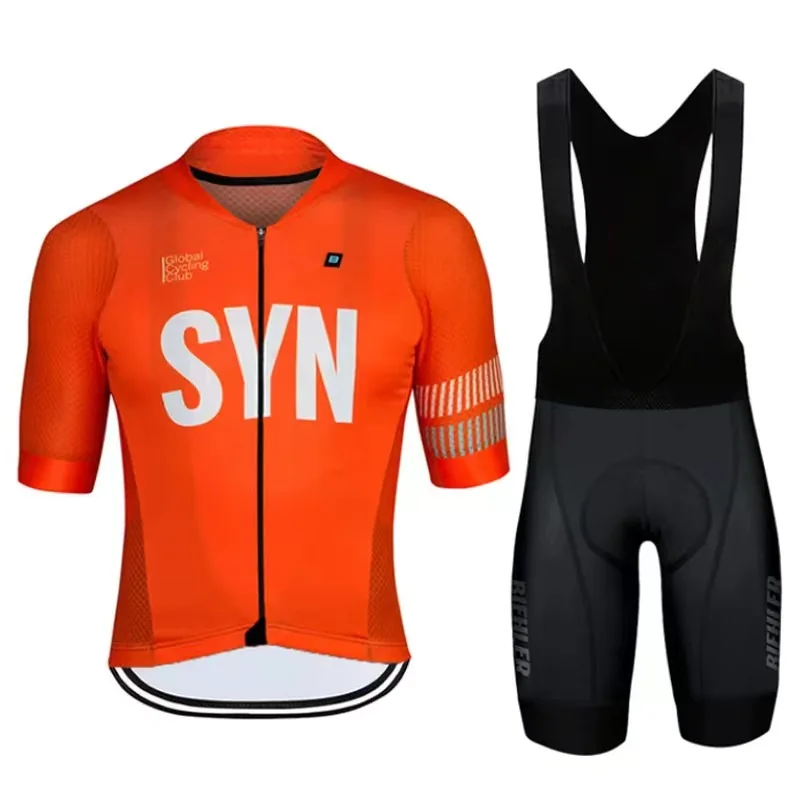 SYNful2023 Cycling Clothing Summer Men\'s Cycling Jersey Set Road Race Bike Shirt Suit Short Sleeve MTB Women Bib Shorts for Bike