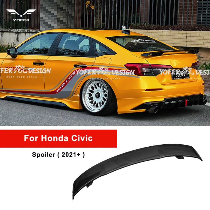 Wholesale Car modified Body Kit accessories bumpers lip gull style diffuser rear wing spoiler for Honda civic11th gen