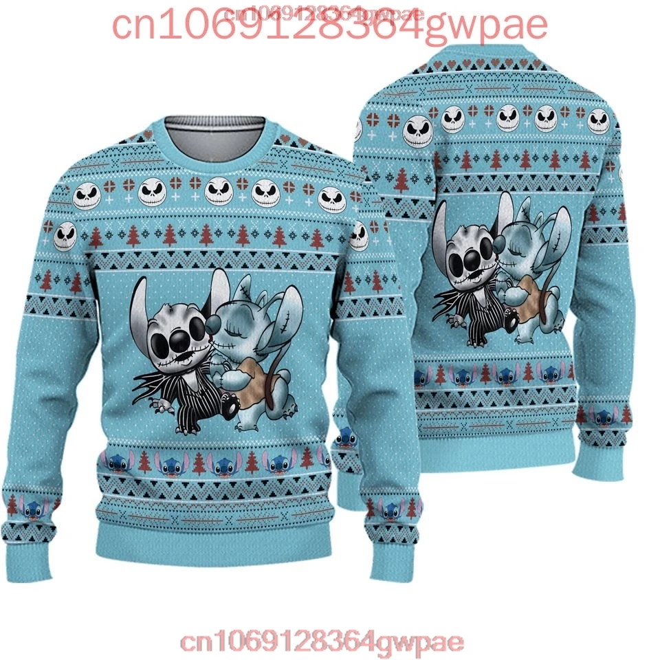 Stitch Christmas Ugly 3D Sweaters Halloween Gift Christmas Gift Disney 3D Print Christmas Ugly Sweaters Fashion Casual Sweater