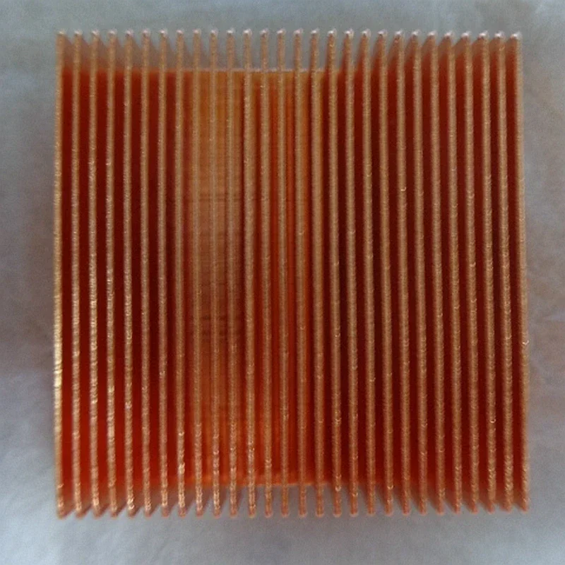 Pure Copper Heatsink 100x40x11mm Skiving Fin Heat Sink Radiator for Electronic RAM Chip LED VGA Cooling Cooler