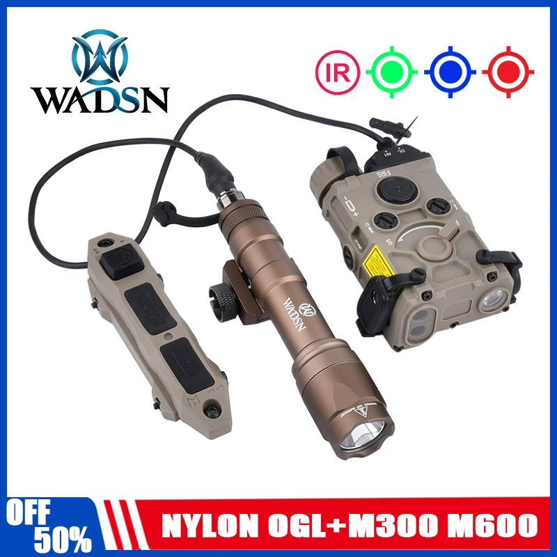 

Tactical OGL IR Laser Red Green Blue Spot Aiming M300 M600 Flashlight White Light LED For 20MM Rail Hunting Airsoft Accessories