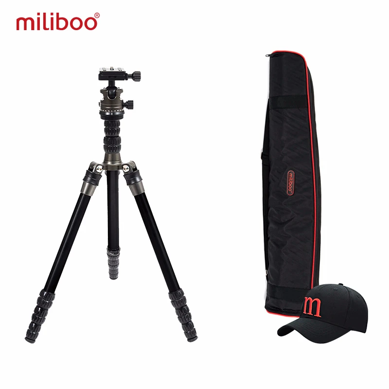 

miliboo MEA Portable Aluminum Light Weight Travel Tripd 52"/135 cm Come with Quick Release Plate Ball Head for Camera Canon