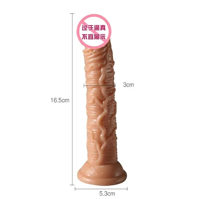 Dildo silikon Dildo lembut realistis colokan Anal Penis dengan cangkir hisap untuk wanita masturbasi Lesbain mainan seks Anal untuk dewasa