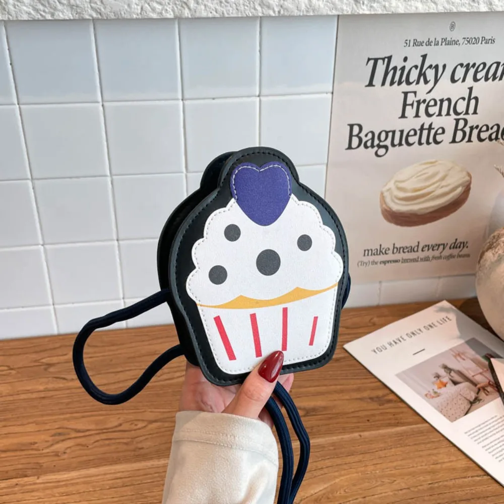 Fashionable Cute Cupcake Shape Crossbody Bag Mini Cake Small Messenger Bag Handbag Cartoon Children's Purse Travel