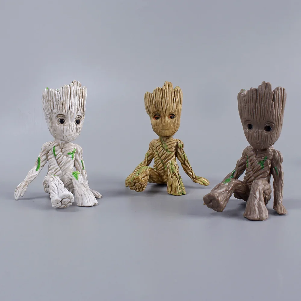 Disney 4.5-6CM Guardians Of The Galaxy Tree Man Groot Action Toy Figure Doll Model Cartoon Mini Groot Kid Holiday party Gift