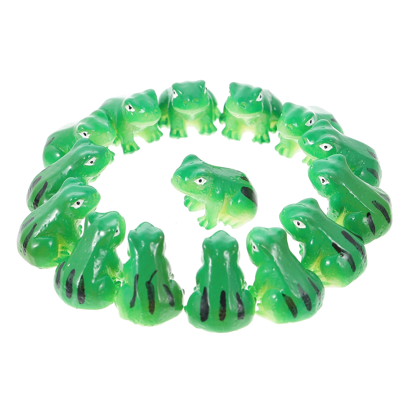 

15pcs Frog Resin Ornament Adorable Mini Garden Decor Statue Craft Succulents Fence Plant Landscape