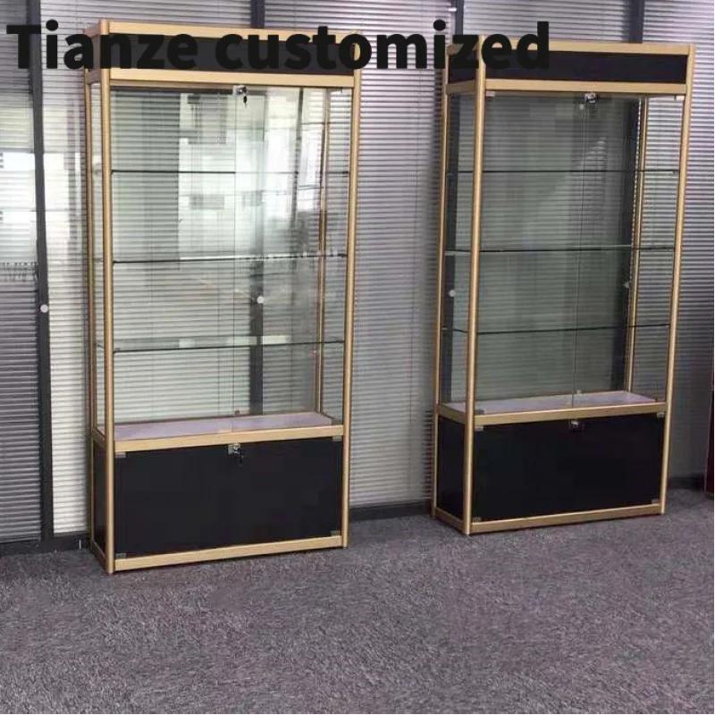 

Customized-Boutique Glass Cabinet Showcase Product Display Retail Showcase Cabinet with LED Light