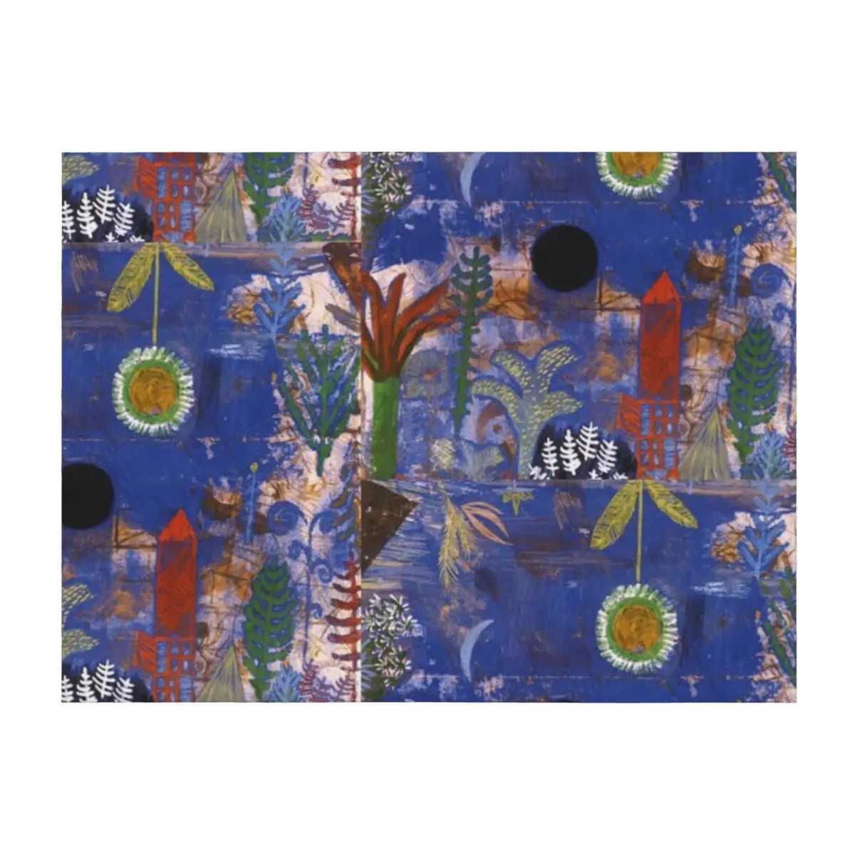

Abstract painting by Paul Klee Throw Blanket Flannel Fabric Flannel anime wednesday Blankets