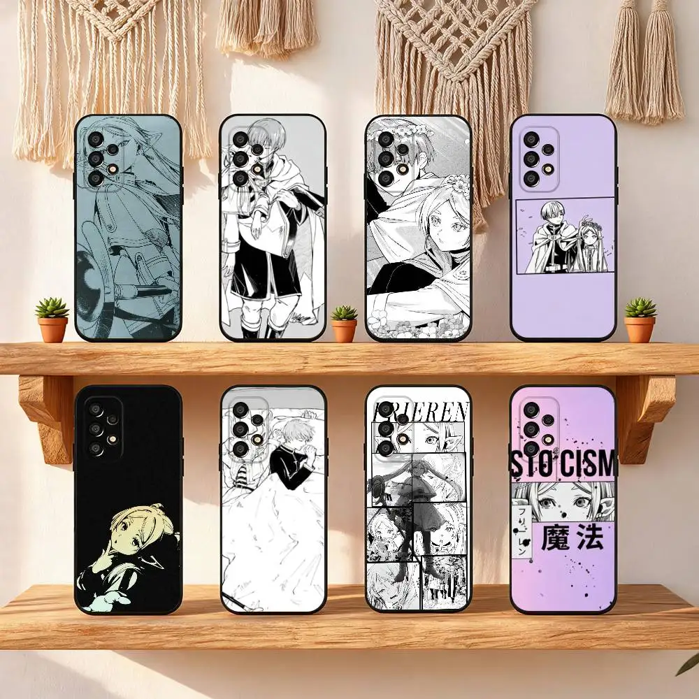 Anime Frieren C-Couple Black Soft Protective Case For Samsung Galaxy S30, 25,24,23,22,21,20,10 Ultra Plus Lite FE