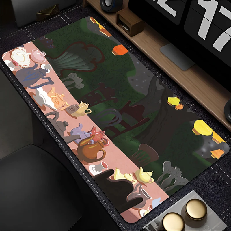 Anime Mousepad Gamer Gaming Mouse Pad A-alice in W-wonderland Tappetino da scrivania Tappetino da gioco carino Tappetino per tastiera per computer e PC da ufficio