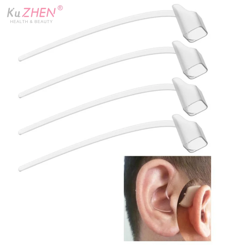 4Pcs 1set Plastic Transparent Sports Lock For Oticon 85db Low Touch And Secure Fit For Hearing Aids Fixing Tail Accessories