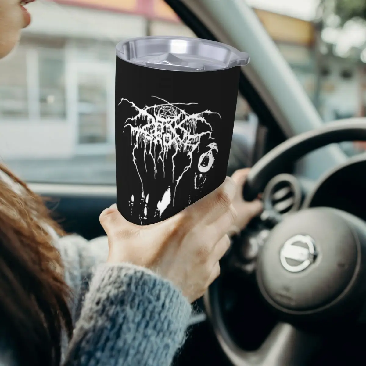 

Darkthrone норвежский черный металлический ремешок из нержавеющей стали, стакан с вакуумной изоляцией, термохолодные чашки, соломинки с крышкой, 20 унций