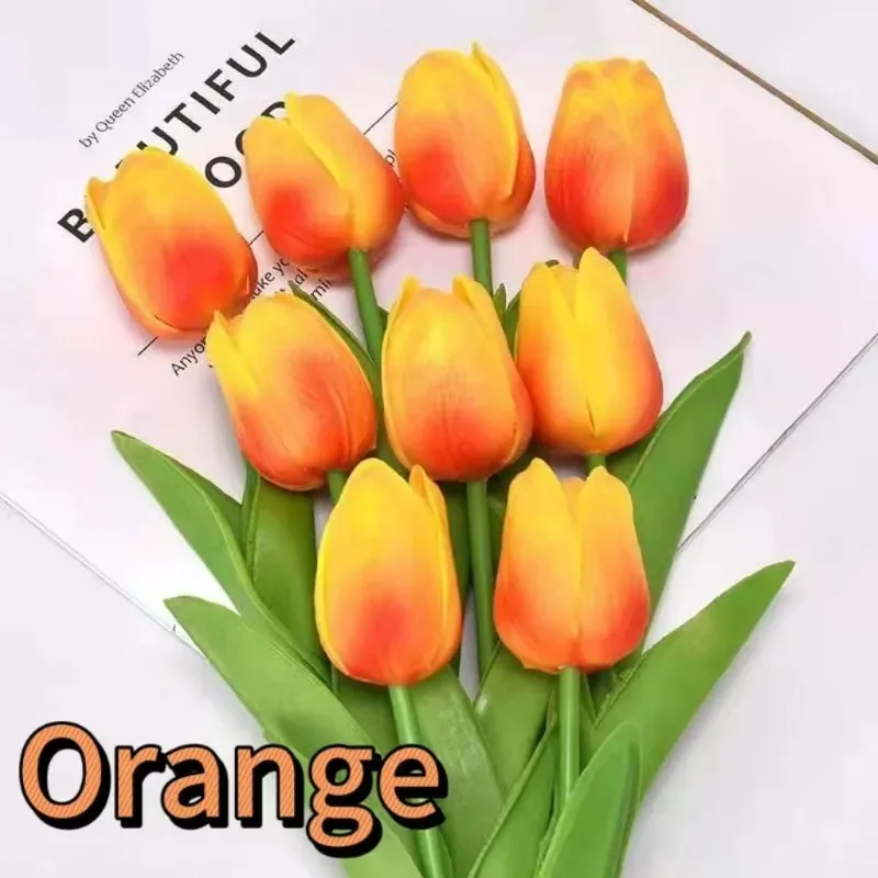 5-30 stuks kunstmatige tulp realistische aanraking voor kerst bruiloft verjaardag vaas woondecoratie tuin moederdag boeket - afbeelding 1