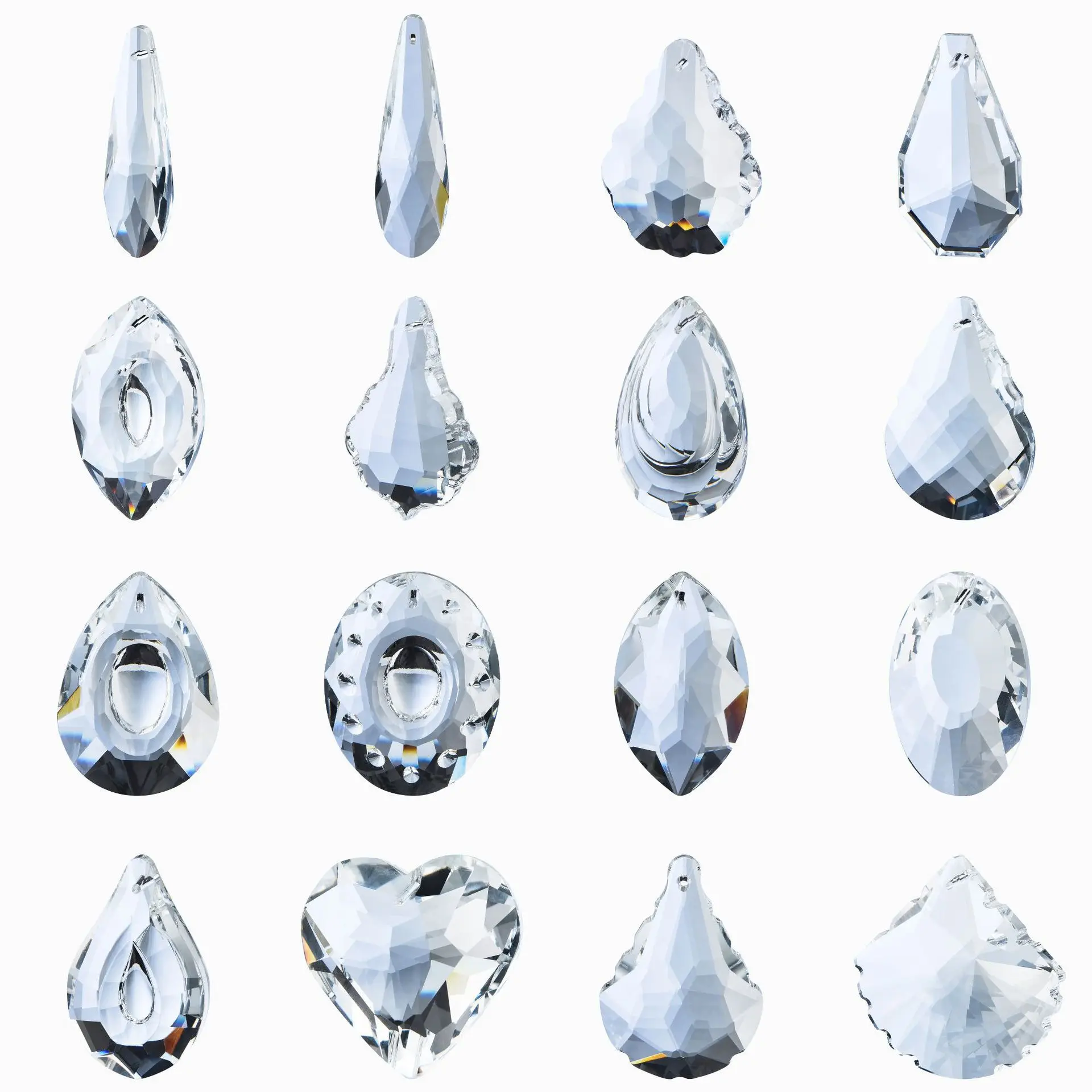 5 قطعة زجاج كريستال واضح 38 مللي متر المعلقات الثريا المنشور ث/الحلي المثمن لتقوم بها بنفسك أجزاء الإضاءة Suncatcher إكسسوارات الستائر #5