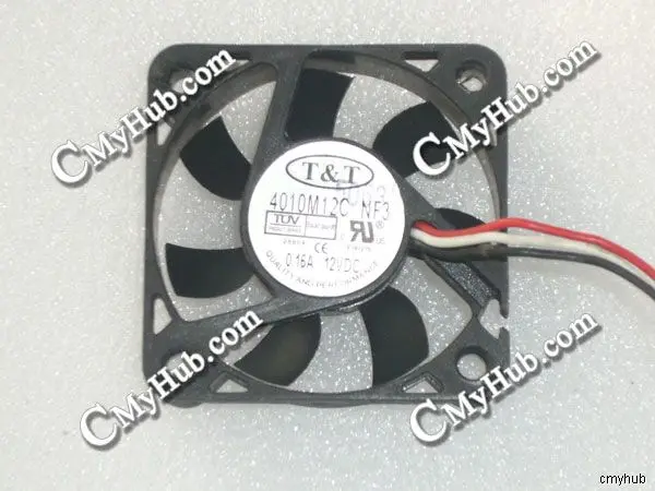 For T&T 4010M12C NF3 DC12V 0.16A 4010 4CM 40mm 40X40X10mm 3pin Cooling Fan 4010M12C NF3