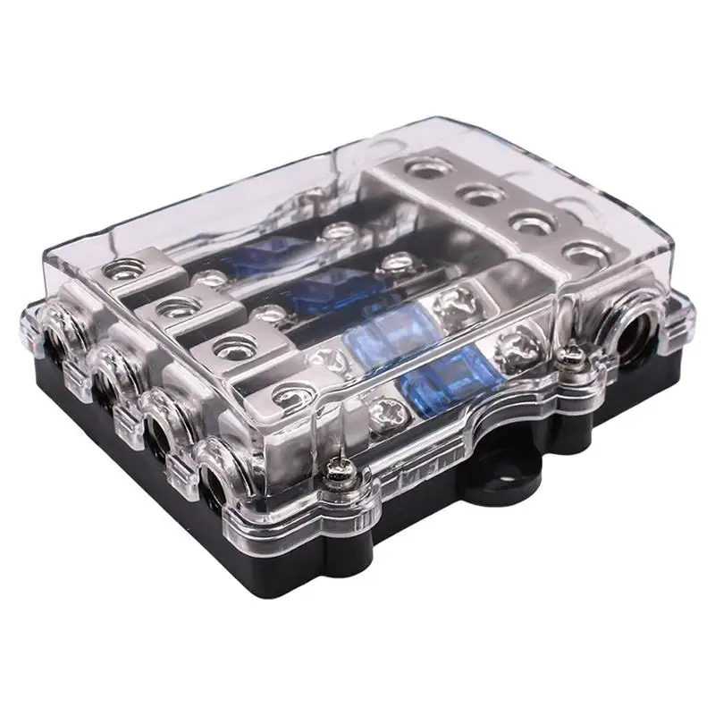 Vehicle Fuse Box Audio Fuse Refit High Strength Zinc Alloy 1 In 3 Out Multi Way Car Modification Fuse Box Sturdy Structure For