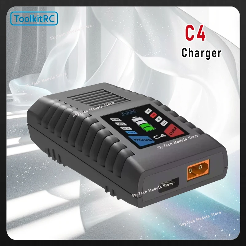 

ToolkitRC C4 50 Вт Простое балансное зарядное устройство LiPo LiHv LiFe 2-4S NiMh 5-8S Батареи Модель Гонки Фристайл Дрон