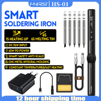 FNIRSI HS-01 Electric Soldering Iron Handheld Iron Soldering Iron Kit 65WPD Adjustable Temperature Control