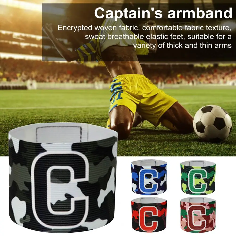 Soccer Captain Band Soccer Captain Armband cinturino elastico regolabile accessorio sportivo per adulti adolescenti Unisex Football Training