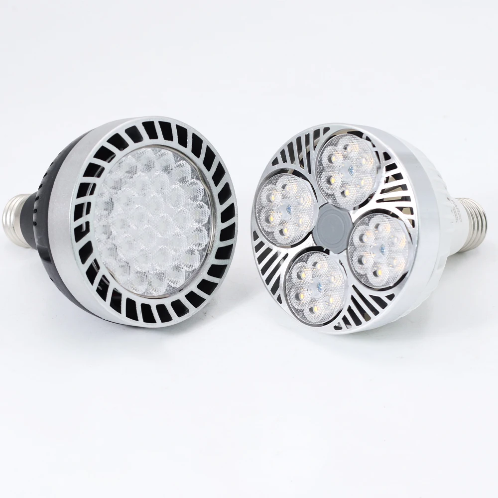 Bombilla LED PAR30 de 35W/45W E27, Súper Brillante, Ahorro de Energía, 220V, Foco, Luz Diurna, Proyector, Iluminación