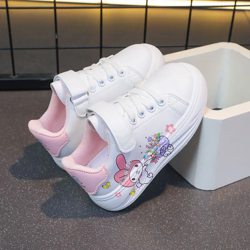 My Melody Anime Kawaii Sanrio Casual Shoes New Cute Cartoon Ins Board Shoes Princess Waterproof Sneakers Gifts for Kids