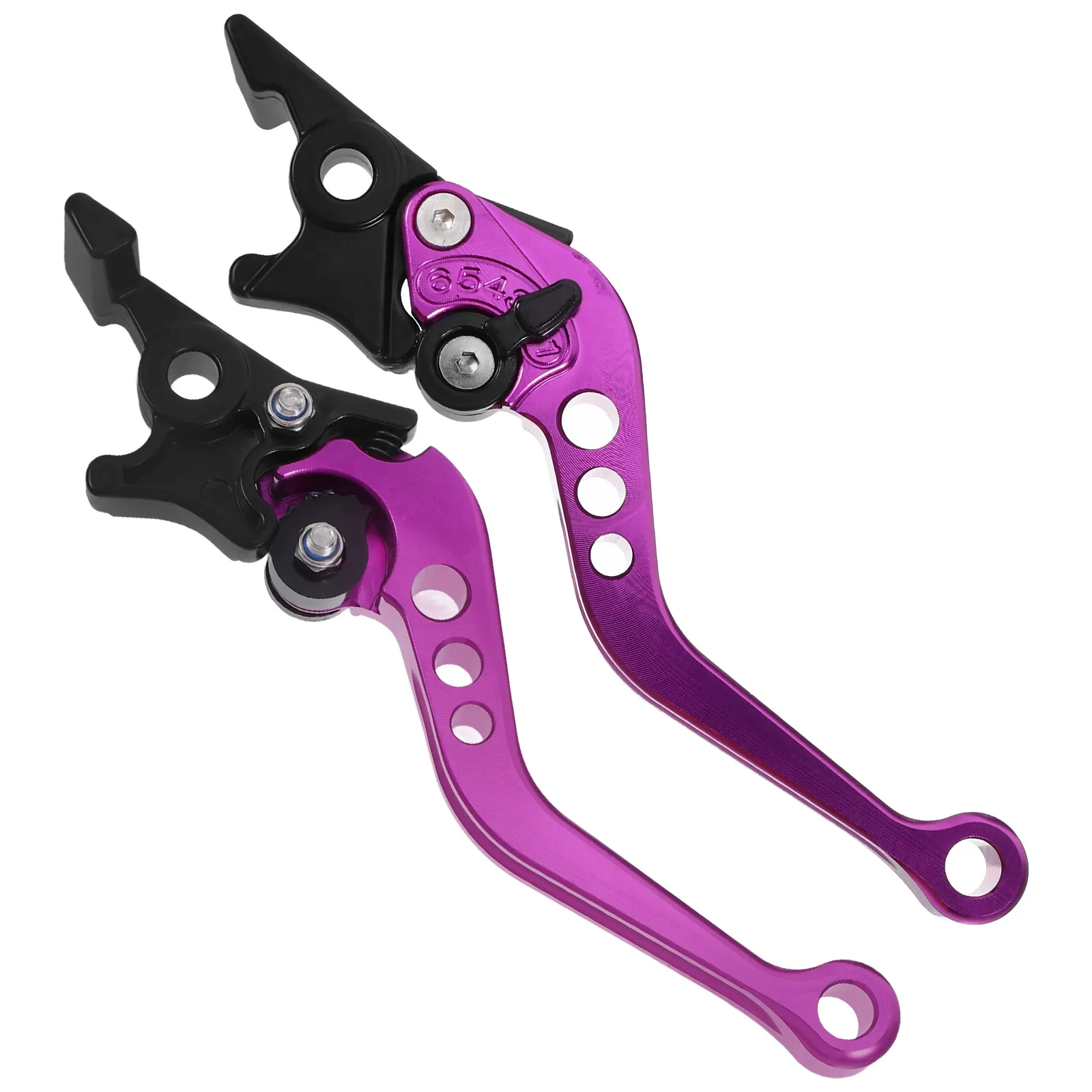

2 Pcs Brake Lever Purple Motorcycle Clutch Handlebar Levers Aluminum Alloy Compatible Various Models Easy Install