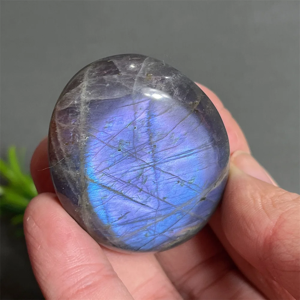Labradorite Natural Stones Quartz Crystal Palm Blue Light Feldspar Golden Moonstone Mineral Samples Specimen Home Decoration