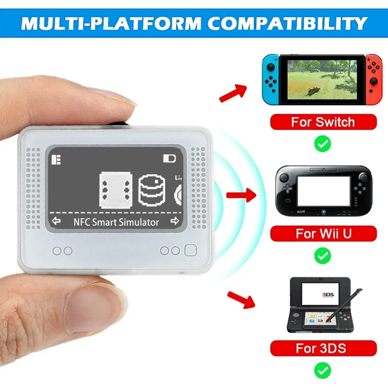 For Amiibo NFC Pixl Emulator Simulator Chargeable Bluetooth Intelligent Simulator for Switch2/Switch WiiU 3DS Game Accessories image 3