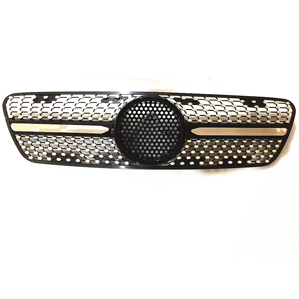 Front Grille Racing Grill Grid For 1999-2004 Mercedes Benz W163 ML Class ML250 ML300 ML320 ML350 ML500 Upper Bumper Hood Mesh