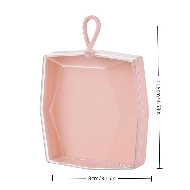 Bolsa de cosméticos de plástico transparente, estuche de almacenamiento de viaje portátil para esponja, sin polvo, organizador de cosméticos, 1/5 Uds.