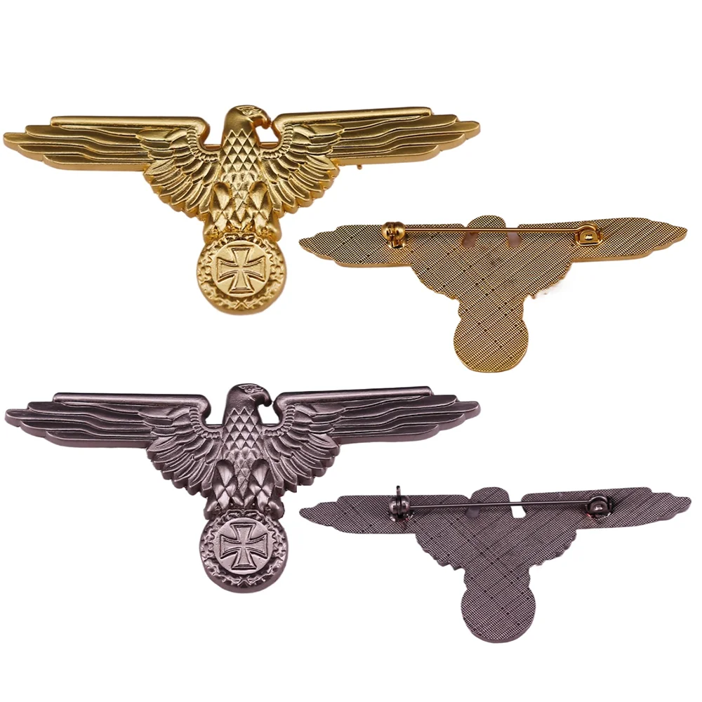 الحرب العالمية الثانية WW2 الألمانية العسكرية الصليب النسر غطاء دبوس شارة الذهبي والفضي دبوس نمط بروش الديكور الحرف